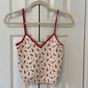 Zara cherry summer tank top